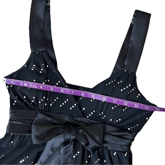 Jodi Kristopher Black & Silver NYE Cocktail Party Homecoming Mini Dress Size S - Picture 6 of 8